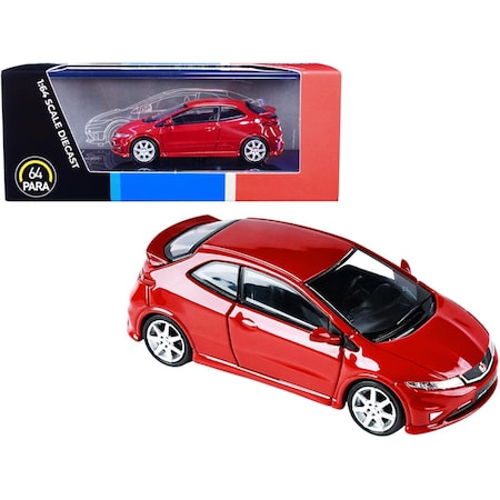Paragon 2.75 x 2 in. 1-64 Scale Honda Civic Type R FN2 Euro Milano Diecast Model Car, Red PA-55391